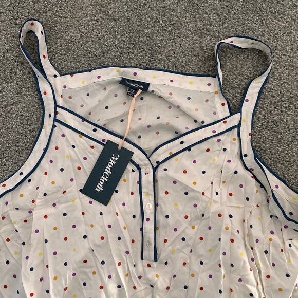 ModCloth Talk Top Rainbow Polka Dot NEW WITH TAGS Plus Size 3X - Picture 2 of 4